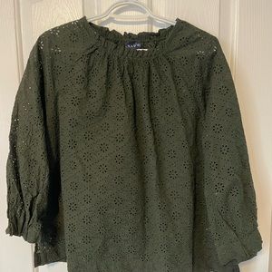 Dark green 3/4 sleep loose top